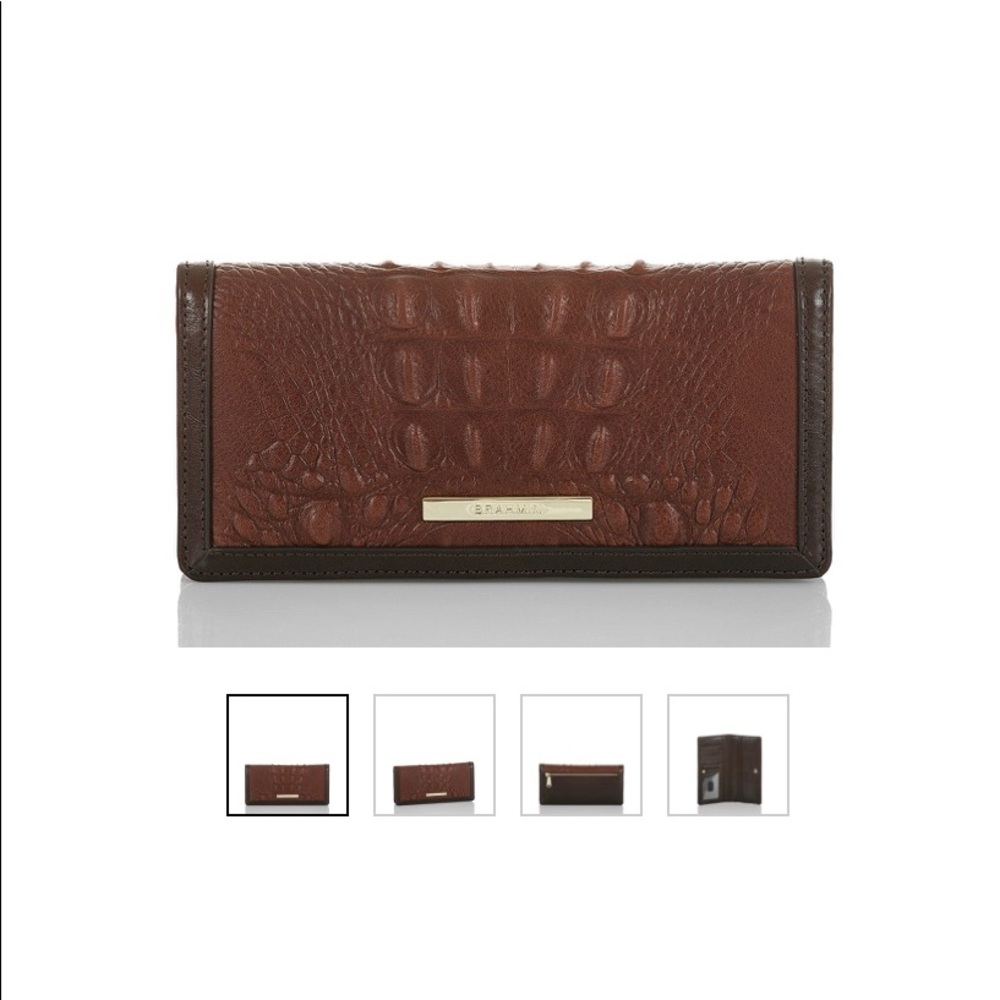 NWT Brahmin Ady Wallet Cordovan Redwood